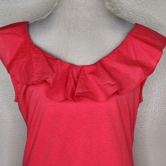 NWT ASOS MNG Mango Fuschia Ruffle Tank Size XXL - Picture 5 of 12